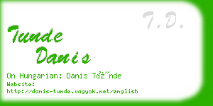 tunde danis business card